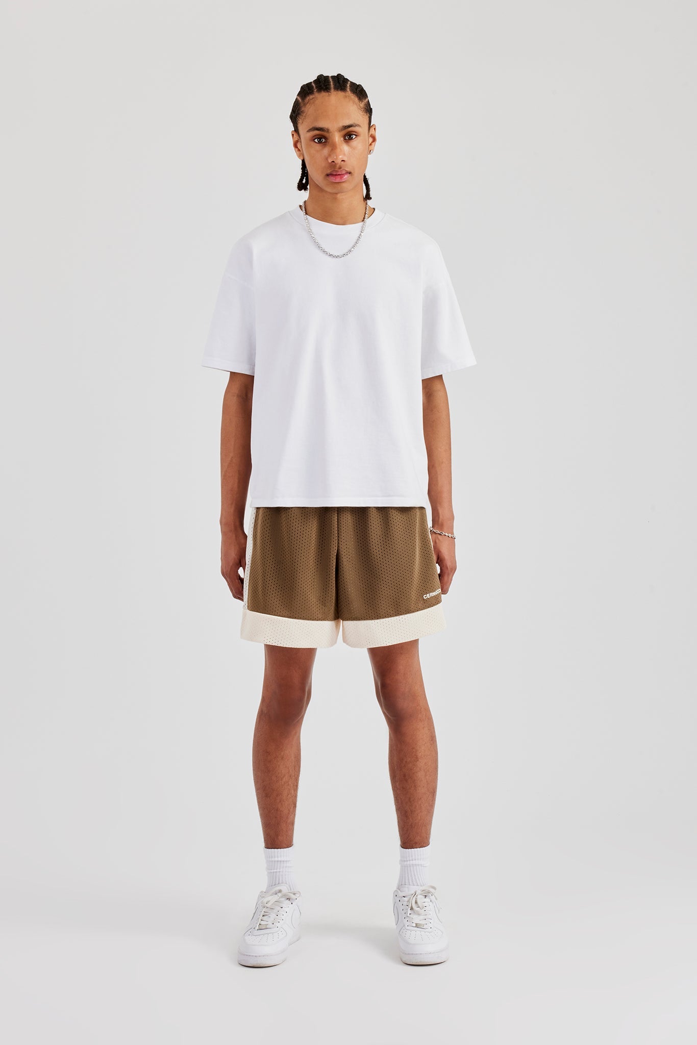 Cernucci Panel Mesh Short - Taupe
