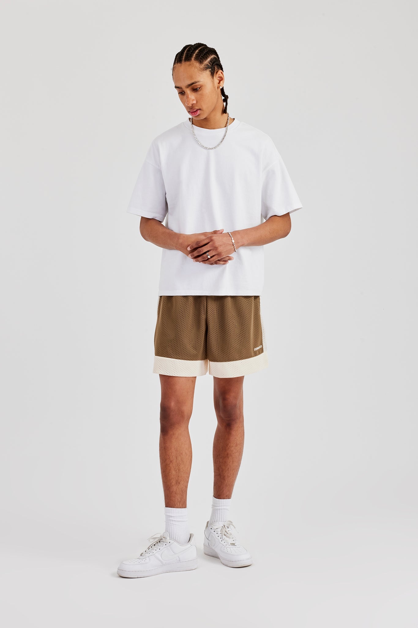 Cernucci Panel Mesh Short - Taupe