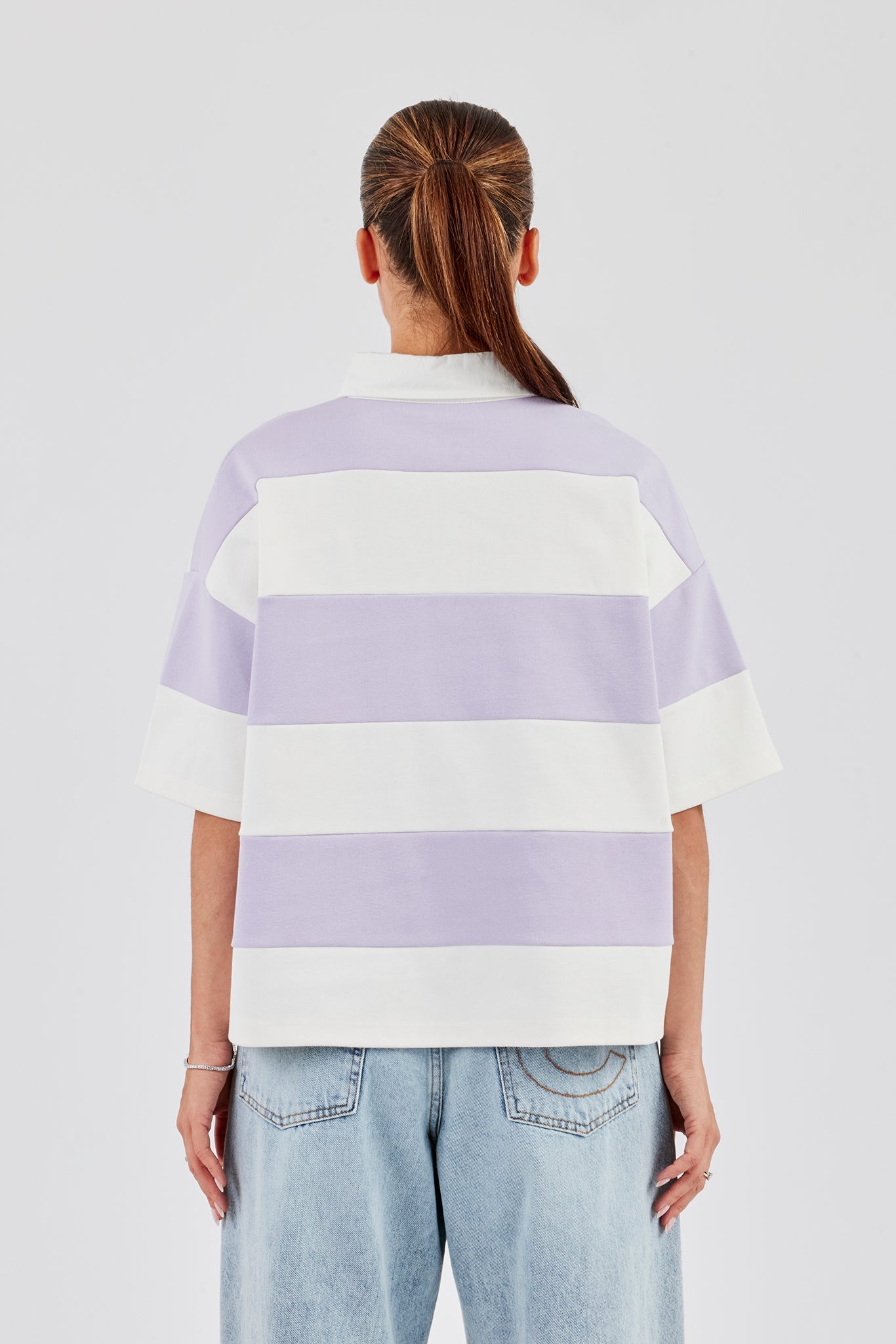 Short Sleeve Rugby Polo - Purple