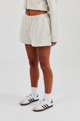 Embroidered Short - Ash Grey