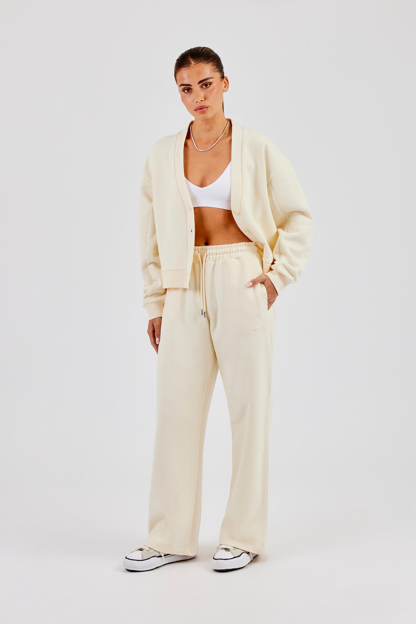 Jersey Boxy Cardigan- Butter Yellow