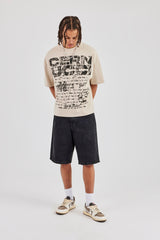 Cernucci Stacked Boxy T-Shirt - Stone