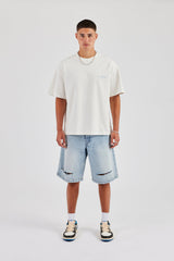 C Back Print Oversized T-Shirt - Off White