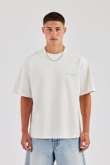 C Back Print Oversized T-Shirt - Off White