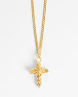 Twisted Cross Pendant - Gold