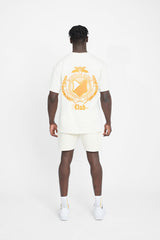 Oversized Cernucci Crest T-Shirt - Ecru