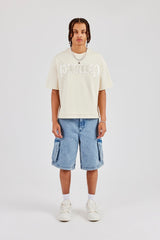 Denim Cargo Bermuda Jort - Light Blue