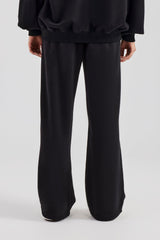 Ladies Wide Leg Jogger - Black