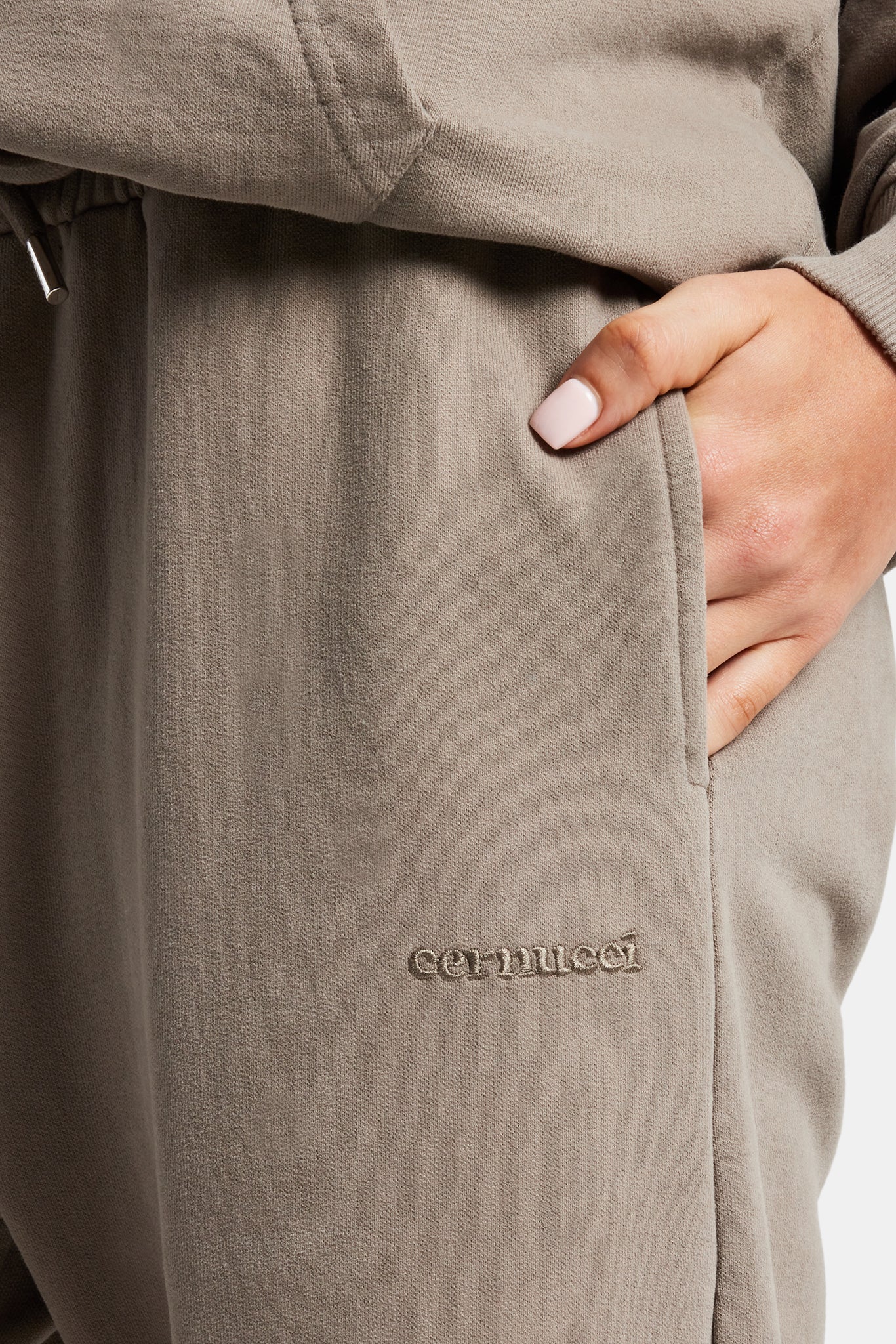 Ladies Wide Leg Jogger - Taupe