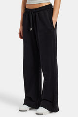 Womens Distressed Applique Tracksuit - Black