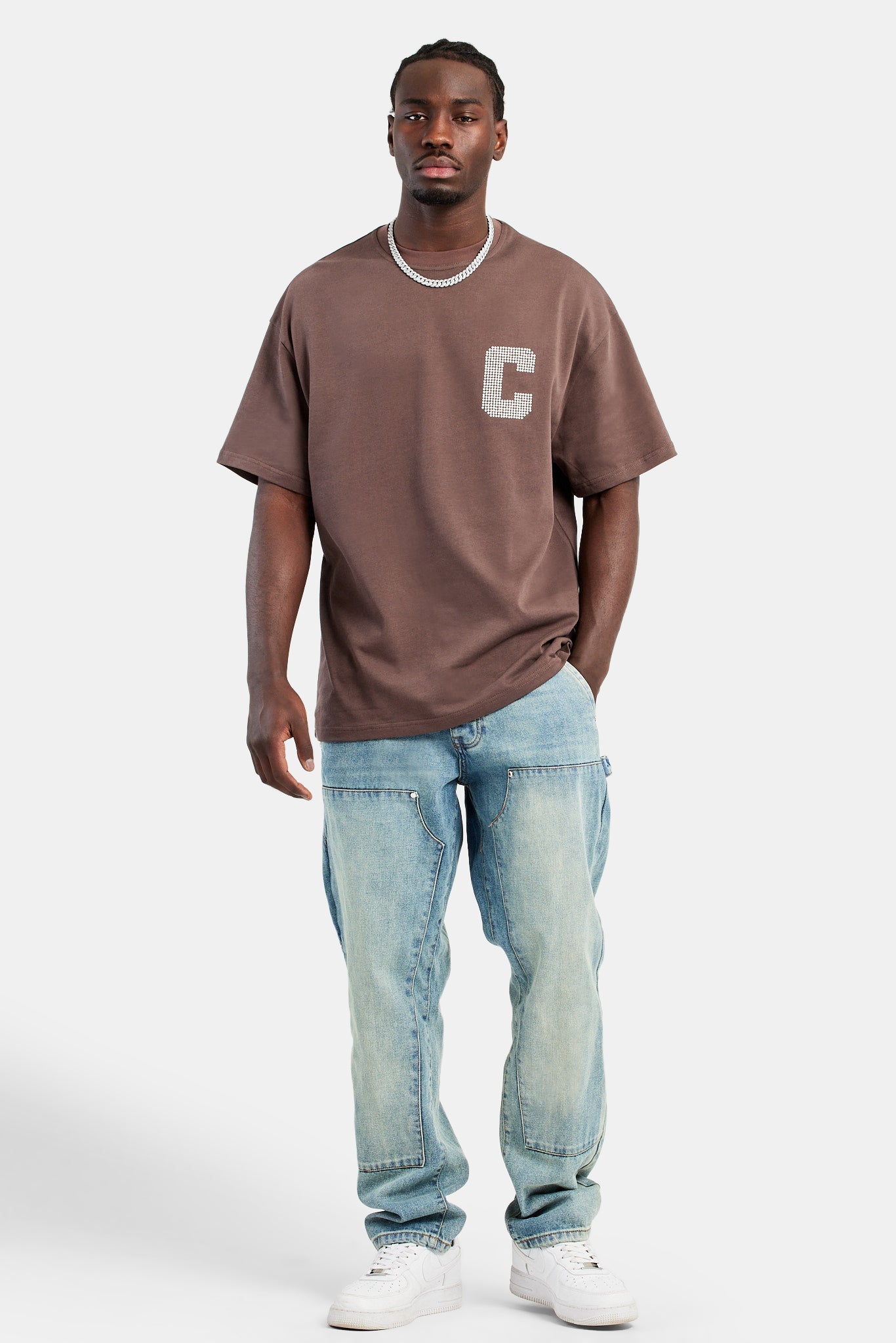 Cernucci Pearl Oversized T-Shirt - Chocolate
