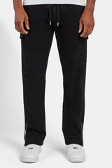 Zip Hem Cargo Trouser - Black