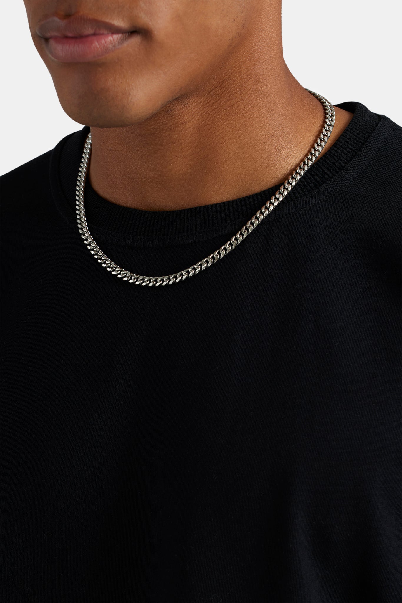 5 mm Miami Cuban Kette – Weißgold
