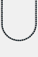 Round & Rectangular Tennis Chain - Black