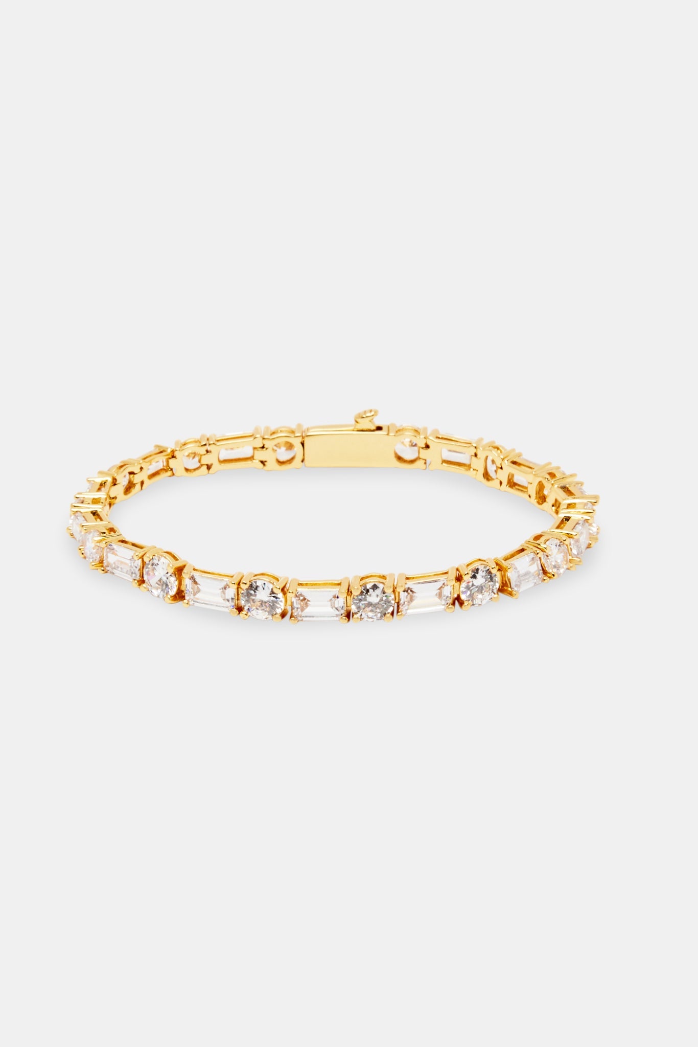 5mm Gold Plated Round & Rectangular Tennis Chain