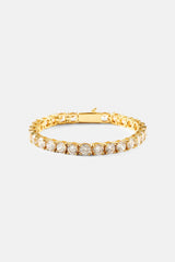 Womens 5mm Tennis Bracelet - Gold