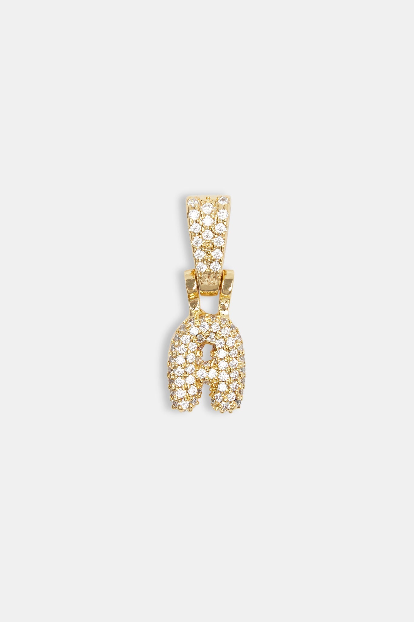 Iced Mini Bubble Pendant - Gold