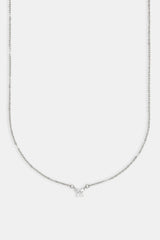 Clear Butterfly Necklace - White