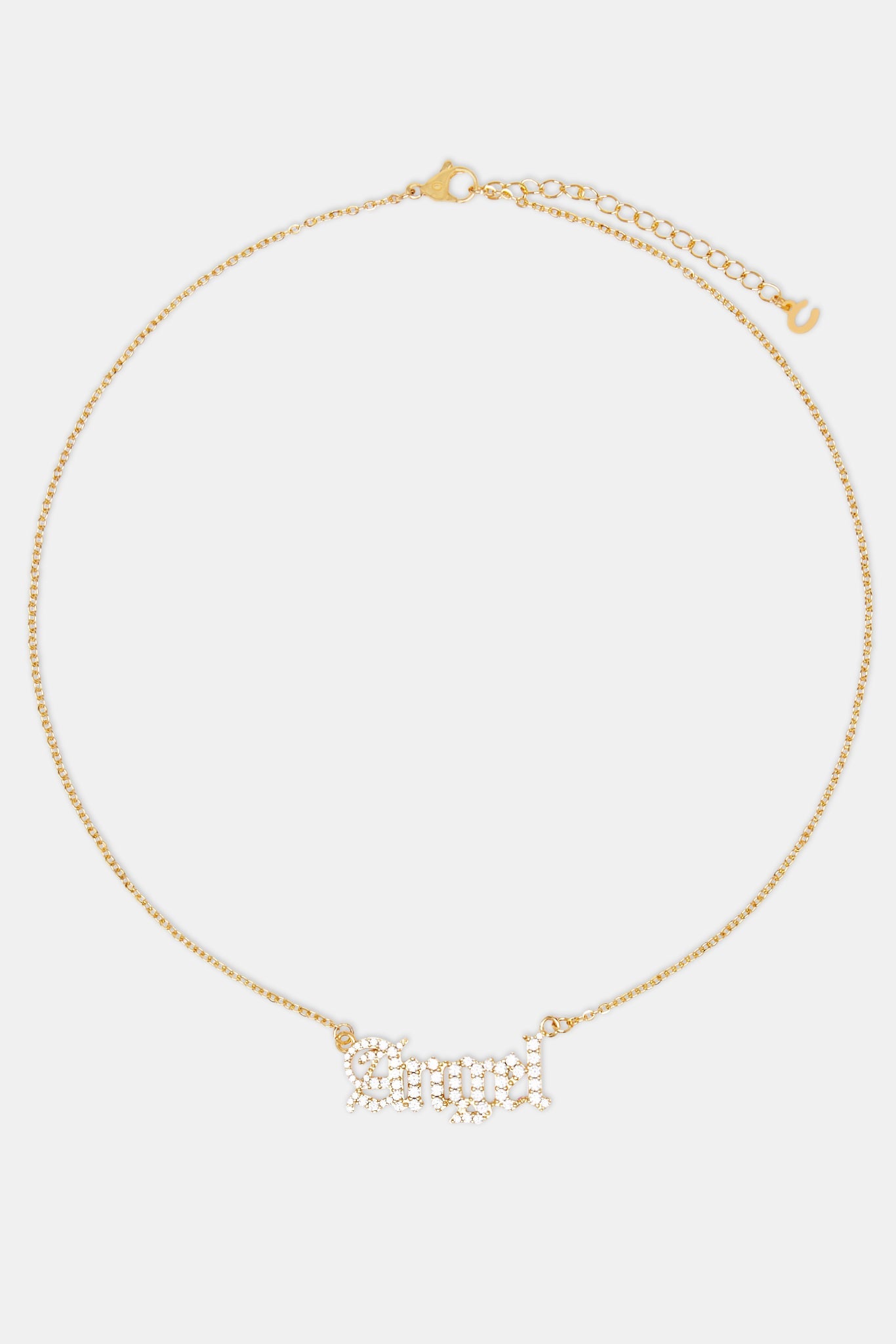 Iced Angel Necklace - Gold