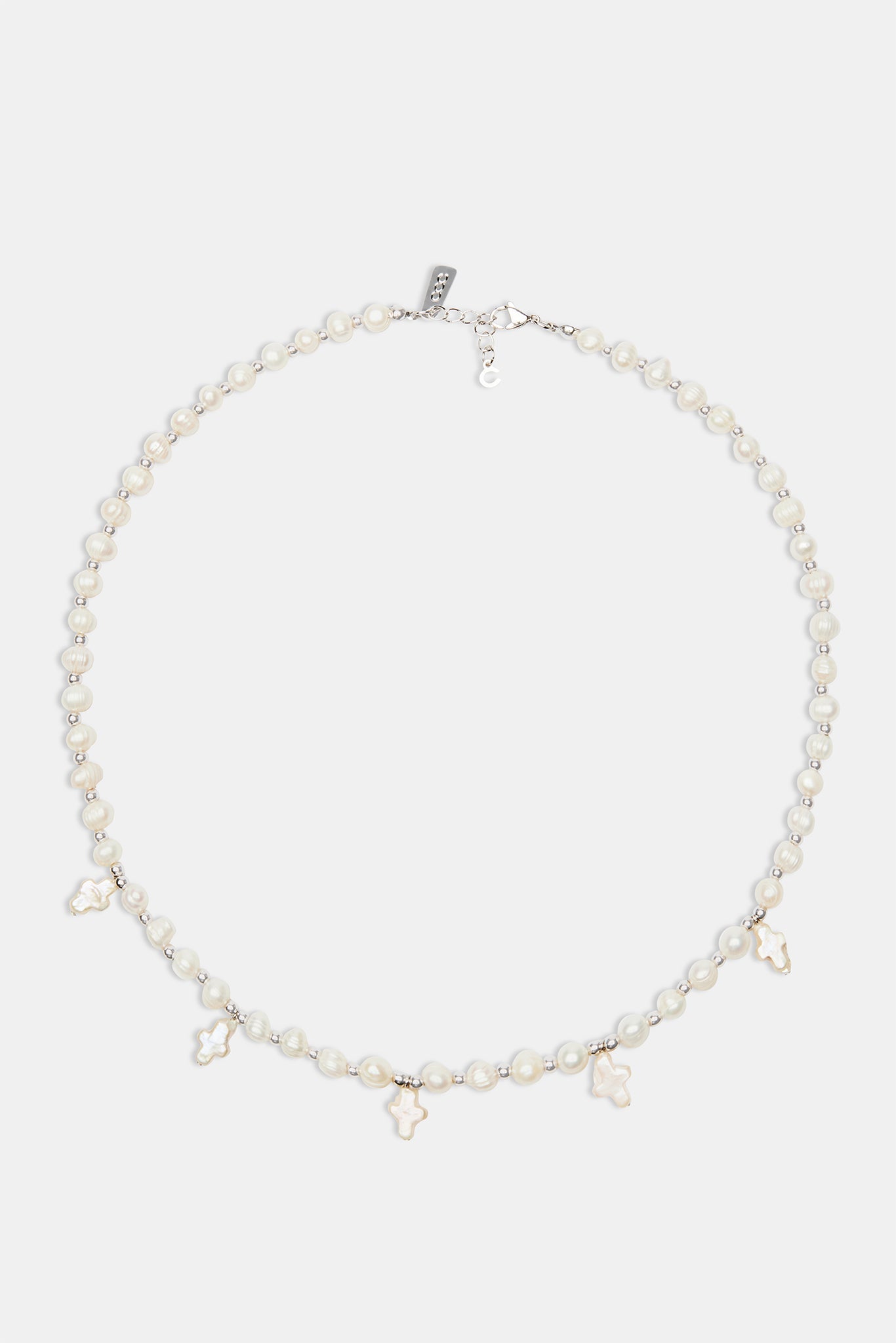 Freshwater Pearl Cross Necklace