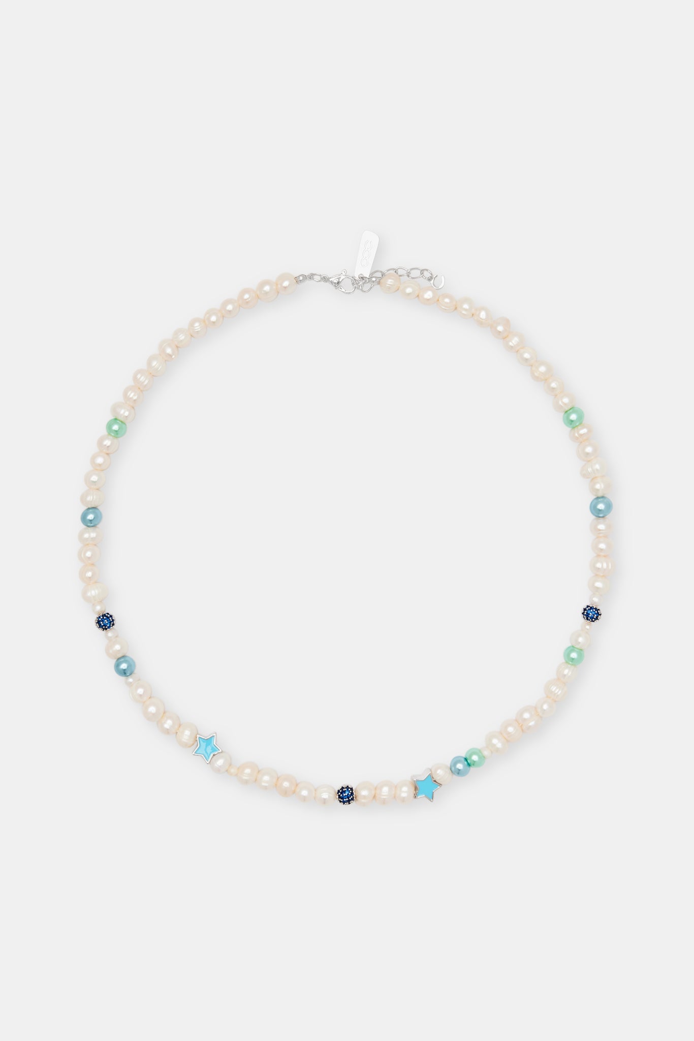 Freshwater Pearl Blue Star Motif Necklace