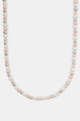 Multi Colour Freshwater Pearl Necklace - White - 6mm
