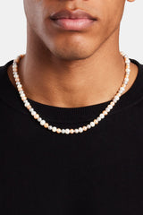 Multi Colour Freshwater Pearl Necklace - White - 6mm