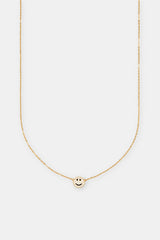 Iced Happy Face Motif Necklace