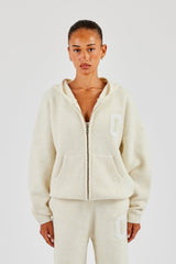 Zip Through Knitted Jumper - Butter Yellow