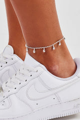 Drop Gemstone  Anklet - 6mm