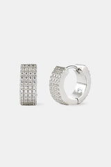 Iced Huggie Earrings - 12mm