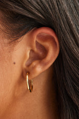 Polished Hoop Earrings - 20mm
