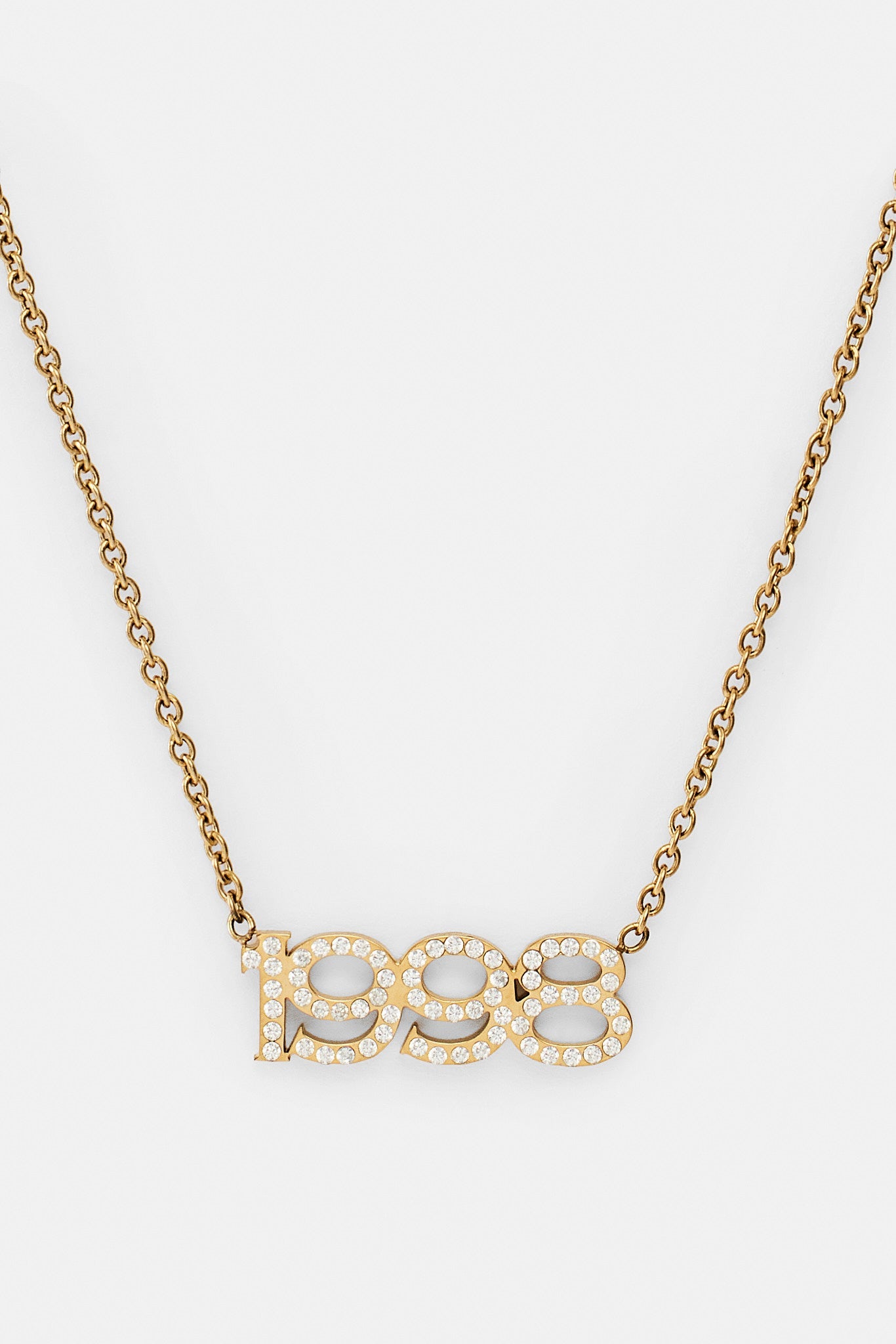 Iced Year Necklace - Gold