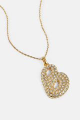 Iced Bubble Initial Necklace - Gold - 22mm
