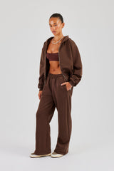 Cernucci Wide Leg Jogger - Chocolate