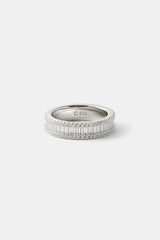 Iced Baguette & Round Stone Ring - 6mm