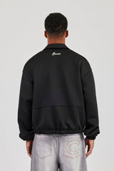 Poly Contrast Track Jacket - Black
