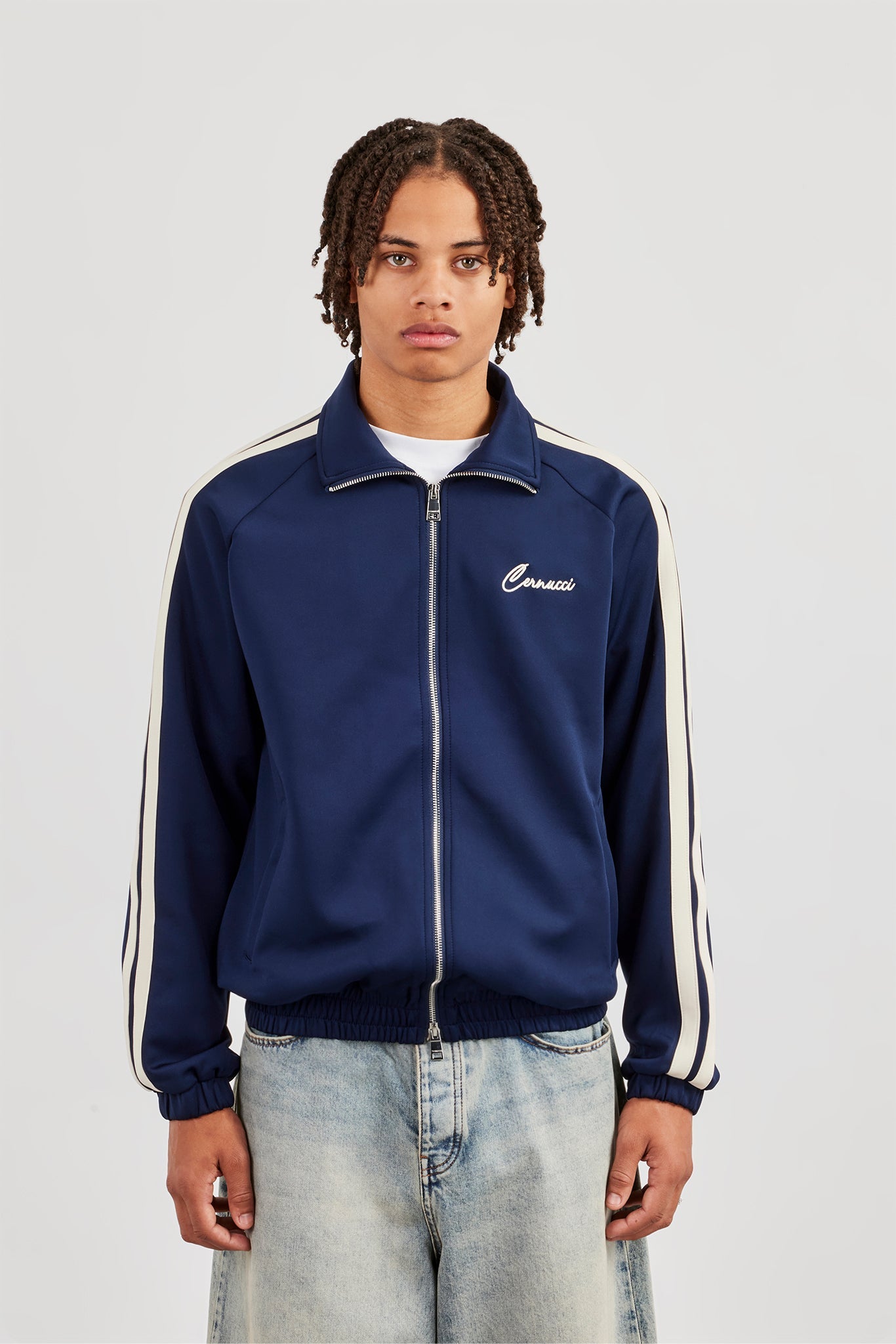 Taping Track Jacket - Navy Blue