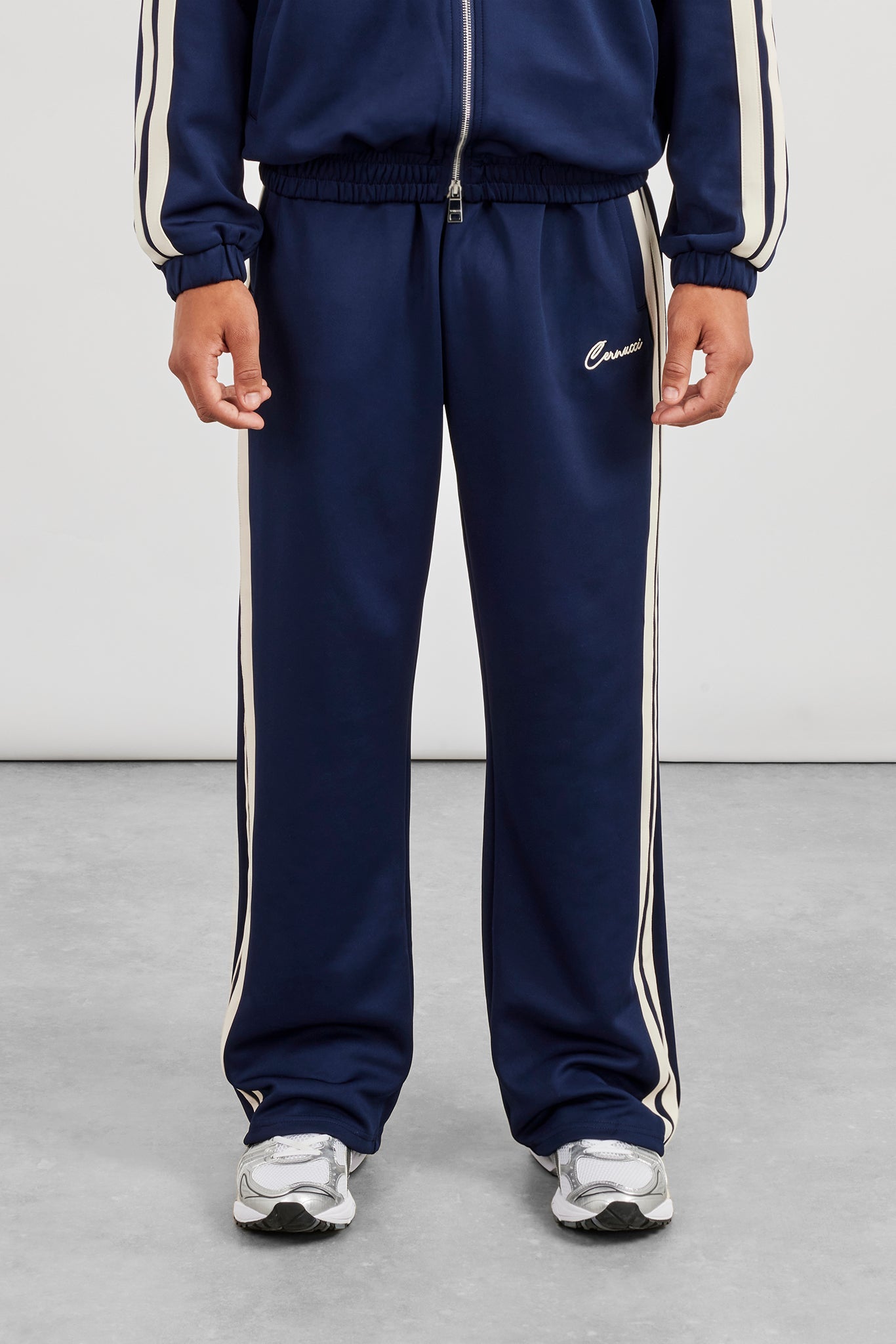 Relaxed Taping Track Pant - Navy