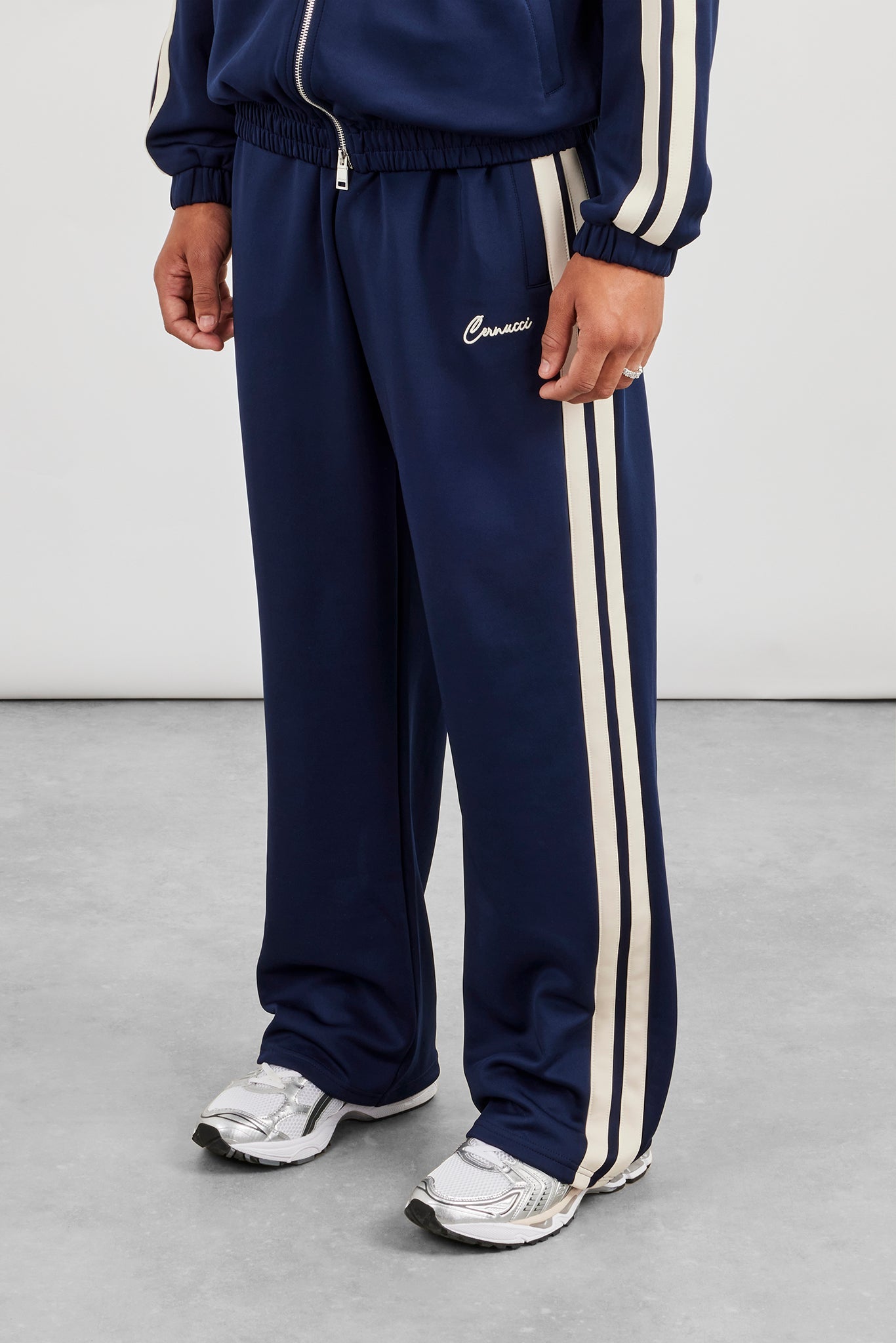 Relaxed Taping Track Pant - Navy