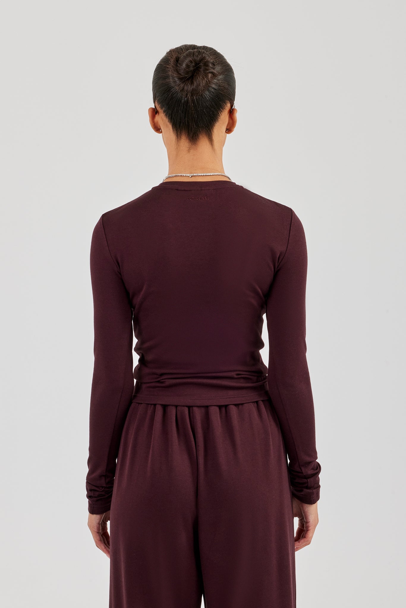 Soft Touch Long Sleeve Top - Burgundy