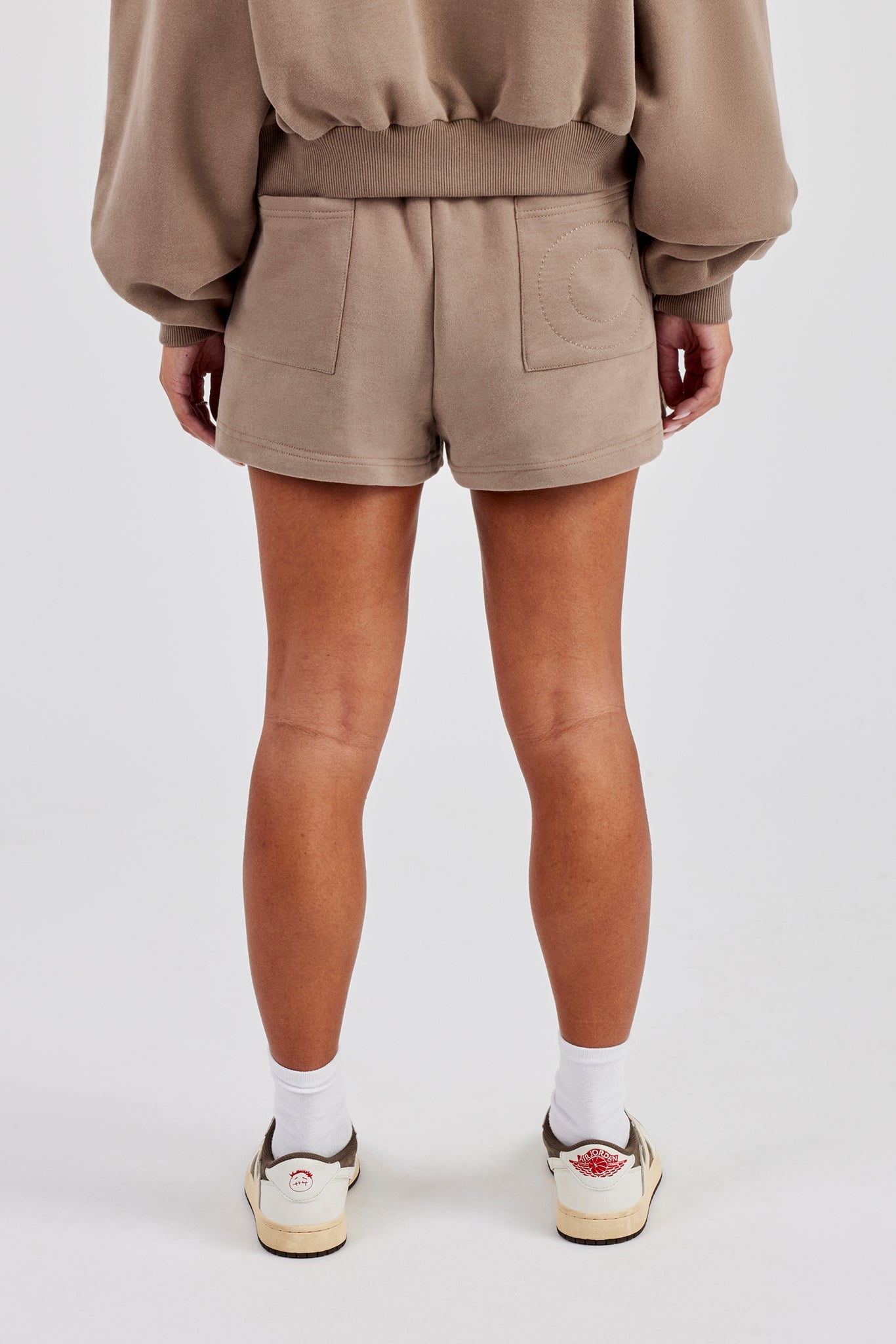 Embroidered Short - Taupe