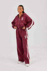 Rhone Alpes Wide Leg Jogger - Burgundy