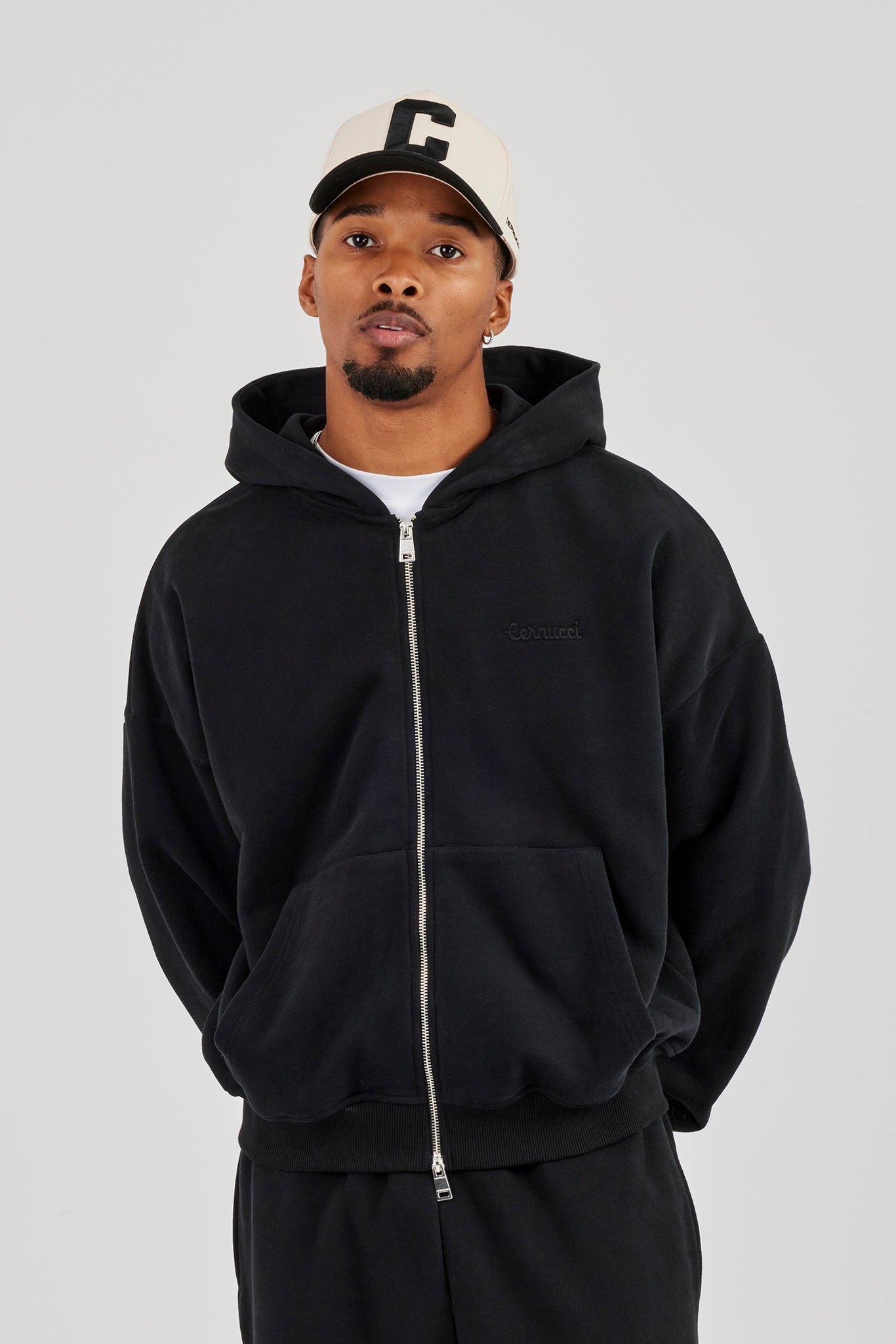 Zip Hoodie - Black
