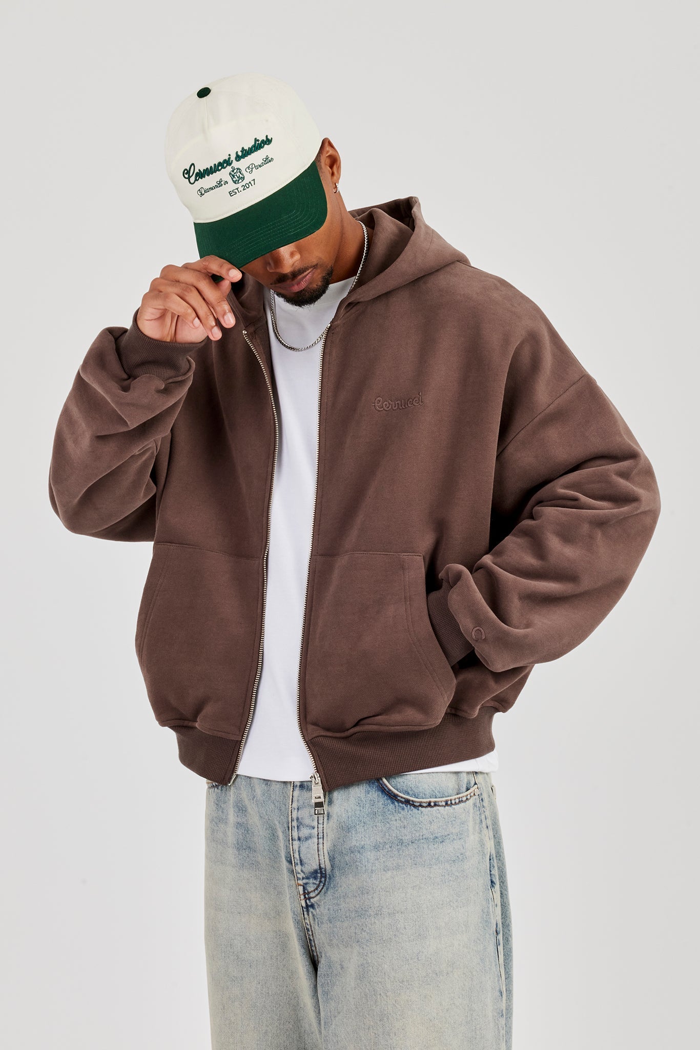 Zip Hoodie - Coffee