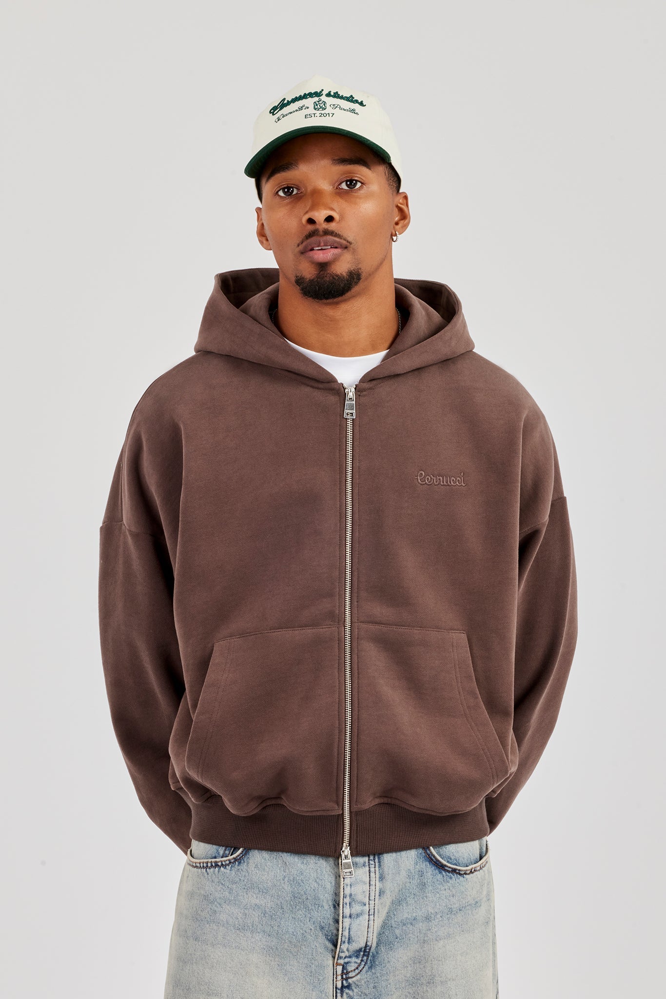 Zip Hoodie - Coffee