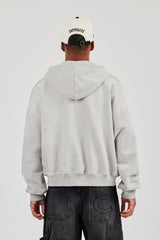 Zip Hoodie - Grey Marl