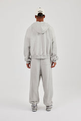 Zip Hoodie & Cuffed Jogger - Grey Marl