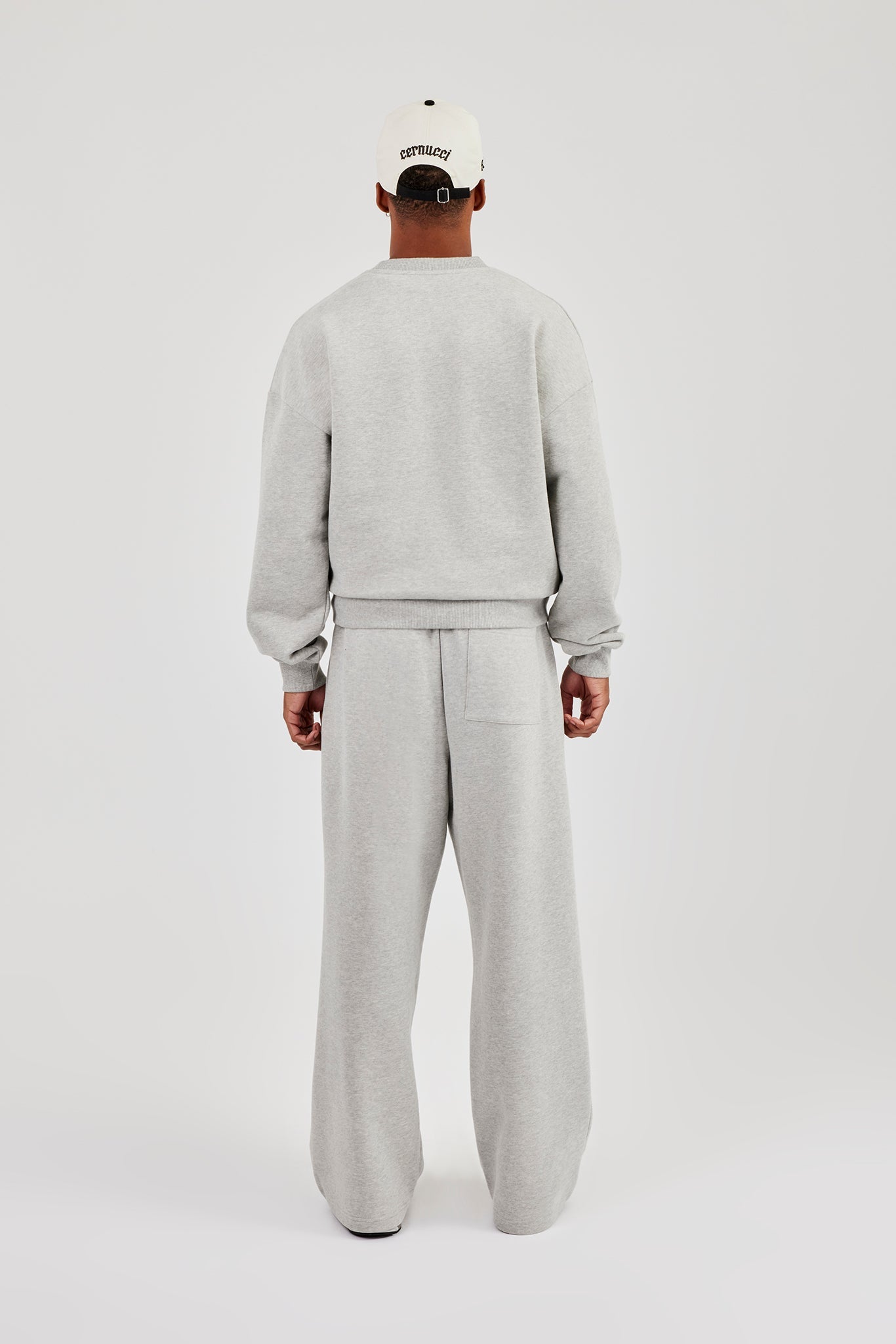 Sweater & Baggy Fit Jogger - Grey Marl