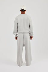 Sweater & Baggy Fit Jogger - Grey Marl